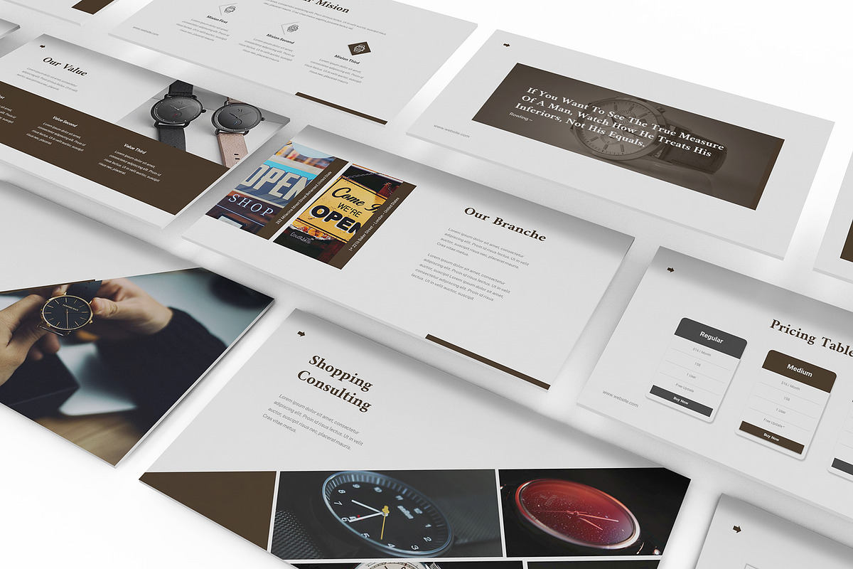 Watch Shop Google Slides Template, a Presentation Template by Formatika ...