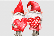 Love Gnomes Clipart Valentine's Day, a Seasonal Illustration by VetalStock (Thumbnail 4 of 6)