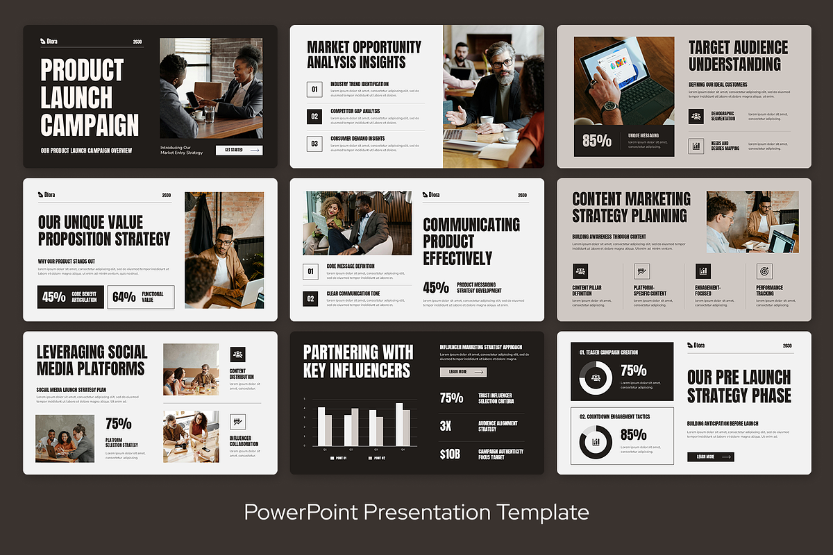 Brown Tan Product Launch Campaign, a Presentation Template by Sixtemp (Photo 2 of 3)