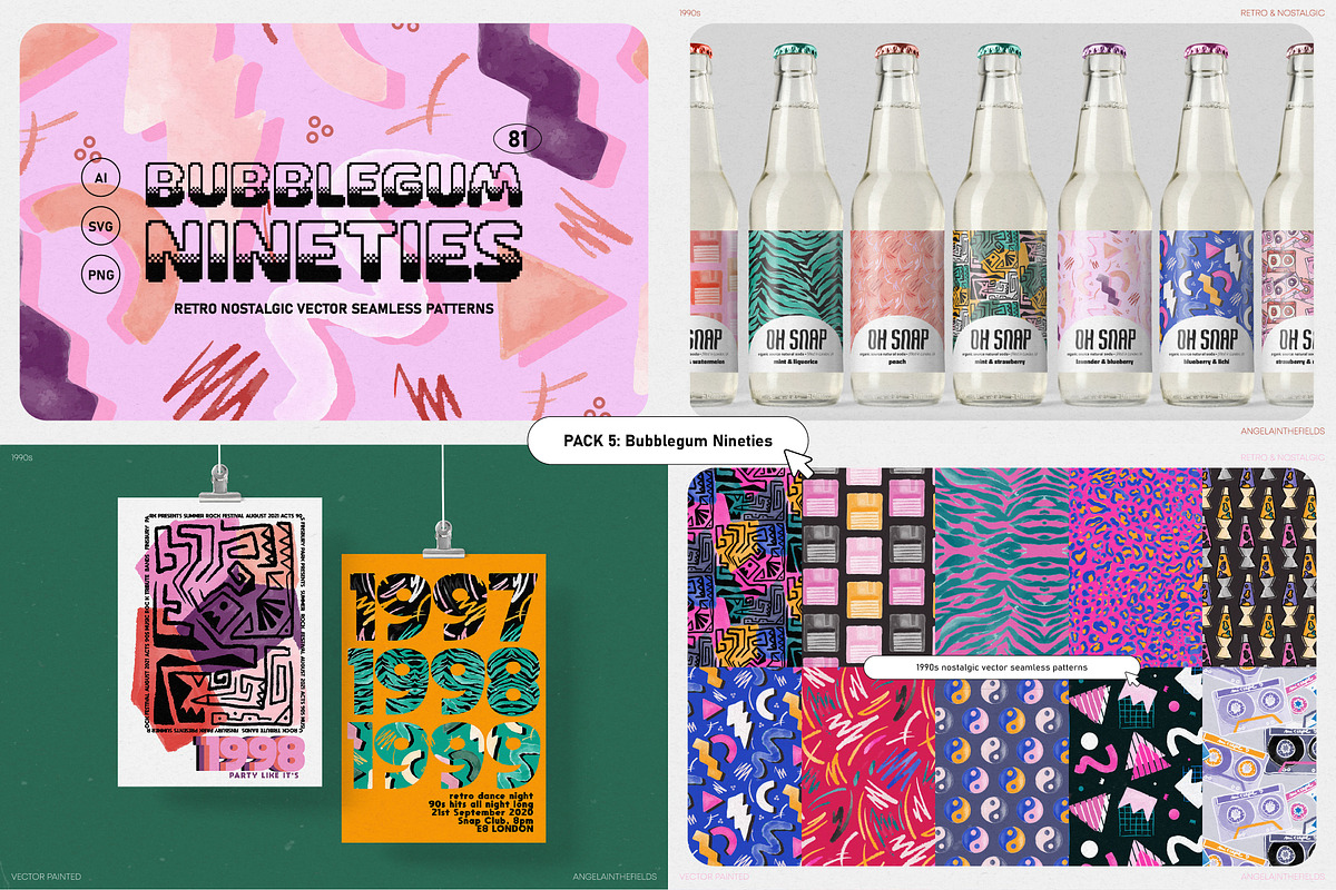 Retro Pattern Library 80% OFF, a Pattern Graphic by angelainthefields (Photo 7 of 25)