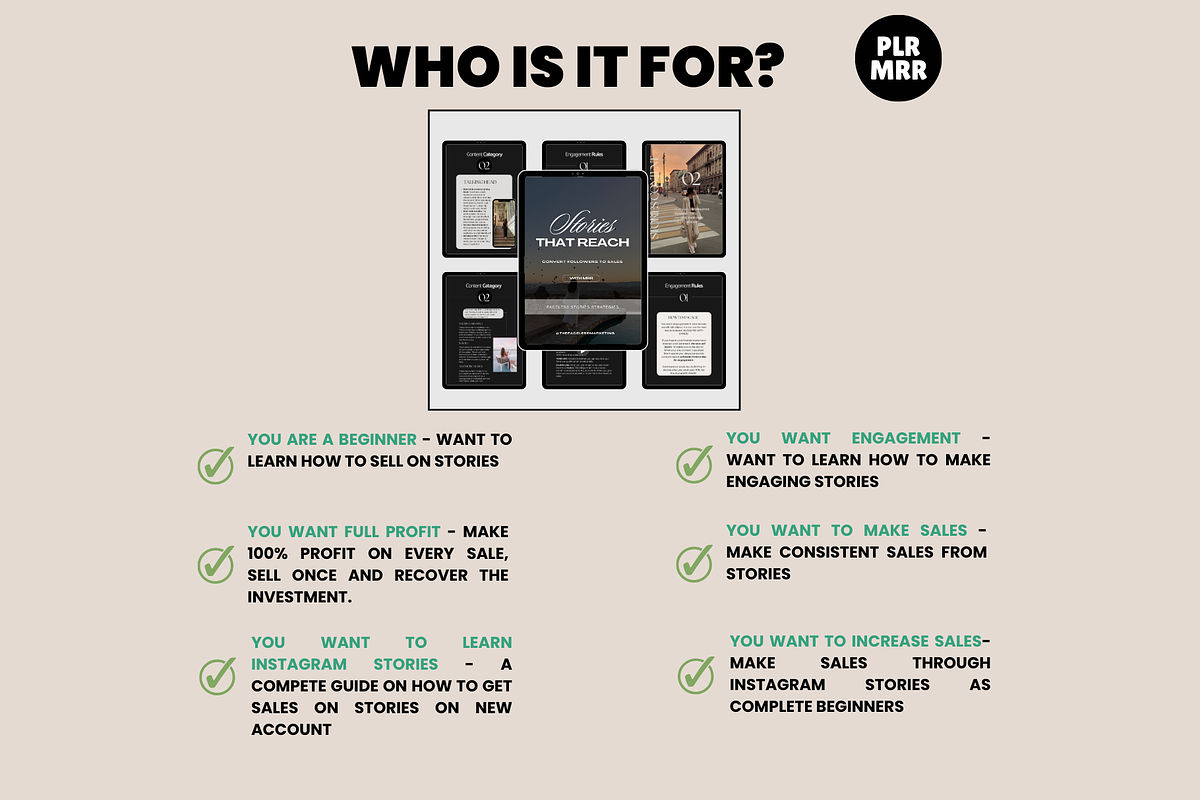 MRR Sell On Stories Guide PLR, a Marketing Template by Design By Hira (Photo 7 of 9)