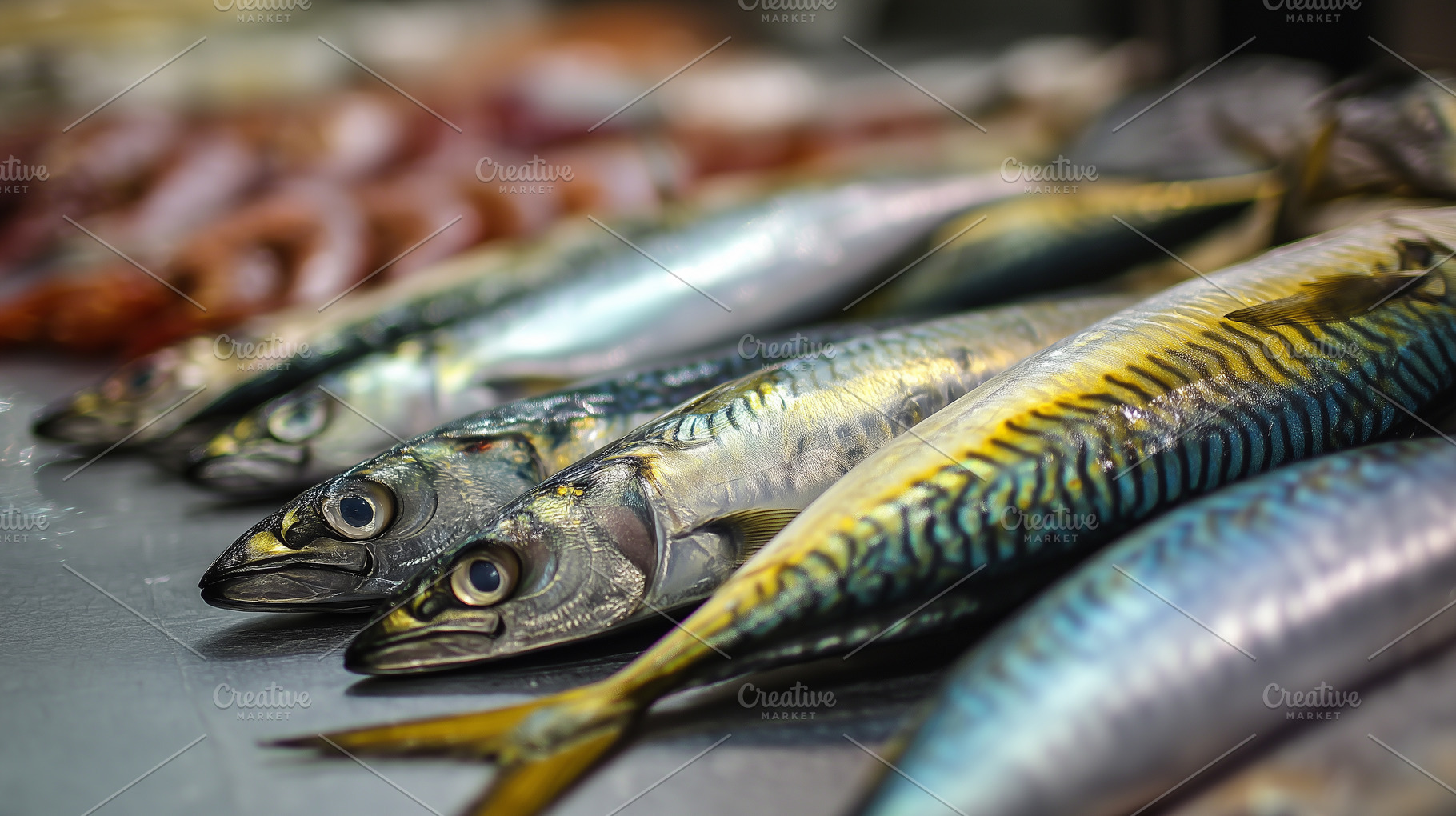Close up on fresh fish and seafood, a Food & Drink Photo by MistyDay