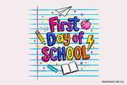 Preppy Back to School PNG, an Object Illustration by Clipart Bloom (Thumbnail 1 of 2)