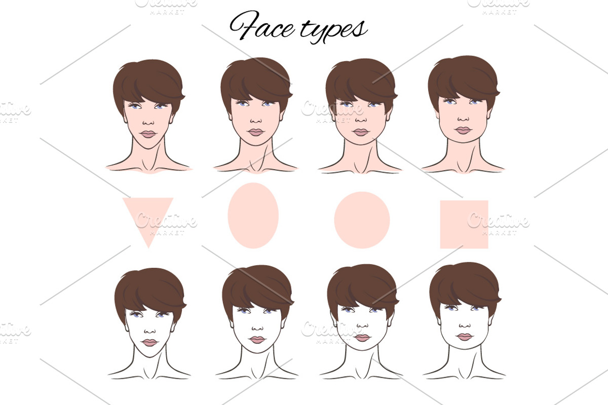 Illustrations of body and face types, a Healthcare Illustration by Mallinka (Photo 2 of 6)