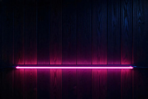 Horizontal neon lamp, a Photo by rarrarorro