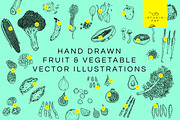 Fruit & Veg - Hand Drawn Vectors, a Food Illustration by STUDIO PAF (Thumbnail 1 of 8)