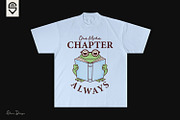 Cute frog reading a book, t-shirt, an Animal Illustration by shaondesigns (Thumbnail 3 of 4)