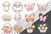 Happy Easter Clip Art. Sticker, PNG, an Object Illustration by KENO Mascots (Thumbnail 2 of 8)