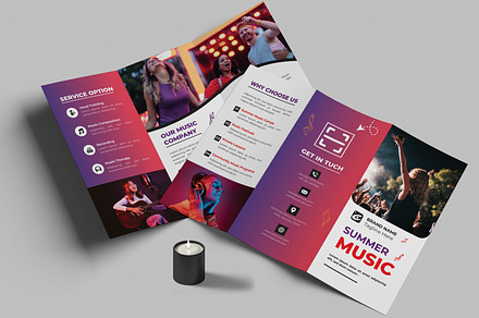 Music Trifold Brochure Layout, a Brochure Template by MightyDesign