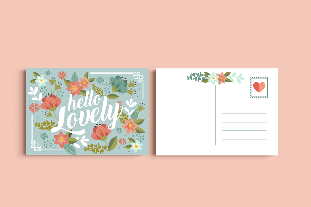 Floral Postcard Collection, a Card Template by Werlang Paper (Photo 3 of 5)