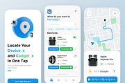 Device Locator Mobile App Design, a Templates & Theme by Akib Tanjil (Thumbnail 1 of 2)