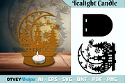 Crescent Santa Seligh Tealigh Candle, a Decorative Illustration by OTVEY DESIGN (Thumbnail 12 of 13)