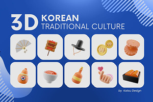 Korean Culture 3d Illustration