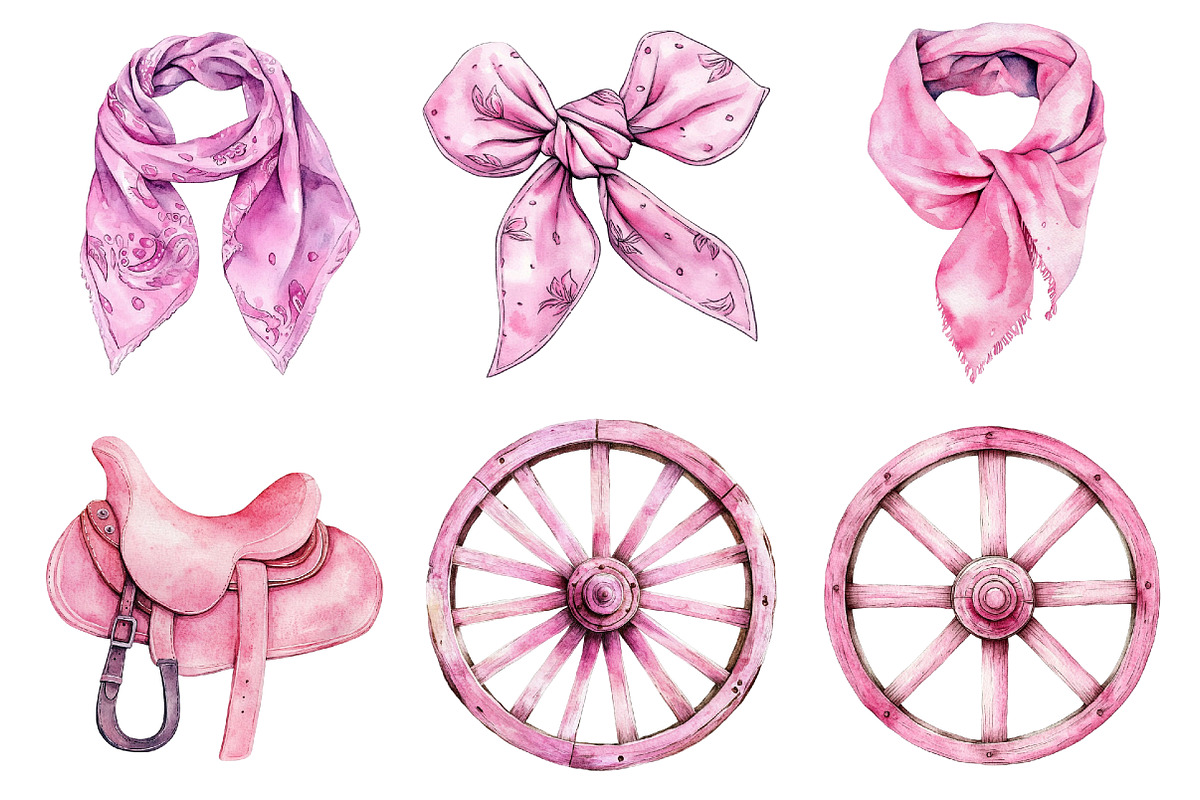 Cute cowgirl clipart, an Illustration by CitraGraphics (Photo 3 of 5)