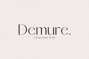 Demure - Clean Sans Serif