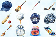Watercolor Sports Father's Day PNG, an Illustration by Craft Nest (Thumbnail 5 of 6)
