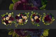 Aubergine Floral Clip Art, an Illustration by Eclectic Anthology (Thumbnail 2 of 9)