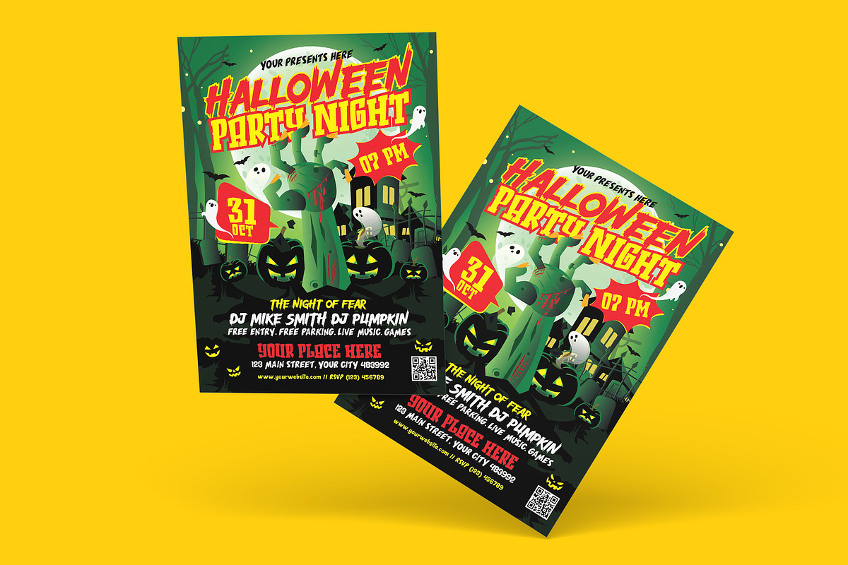 Halloween Party Flyer, a Flyer Template by Creativestoree (Photo 5 of 5)
