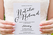 Typography script wedding invite set, an Invitation Template by Inkpower (Thumbnail 3 of 7)