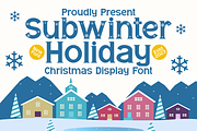 Subwinter Holiday Font, a Serif Font by MaikoHatta (Thumbnail 1 of 7)