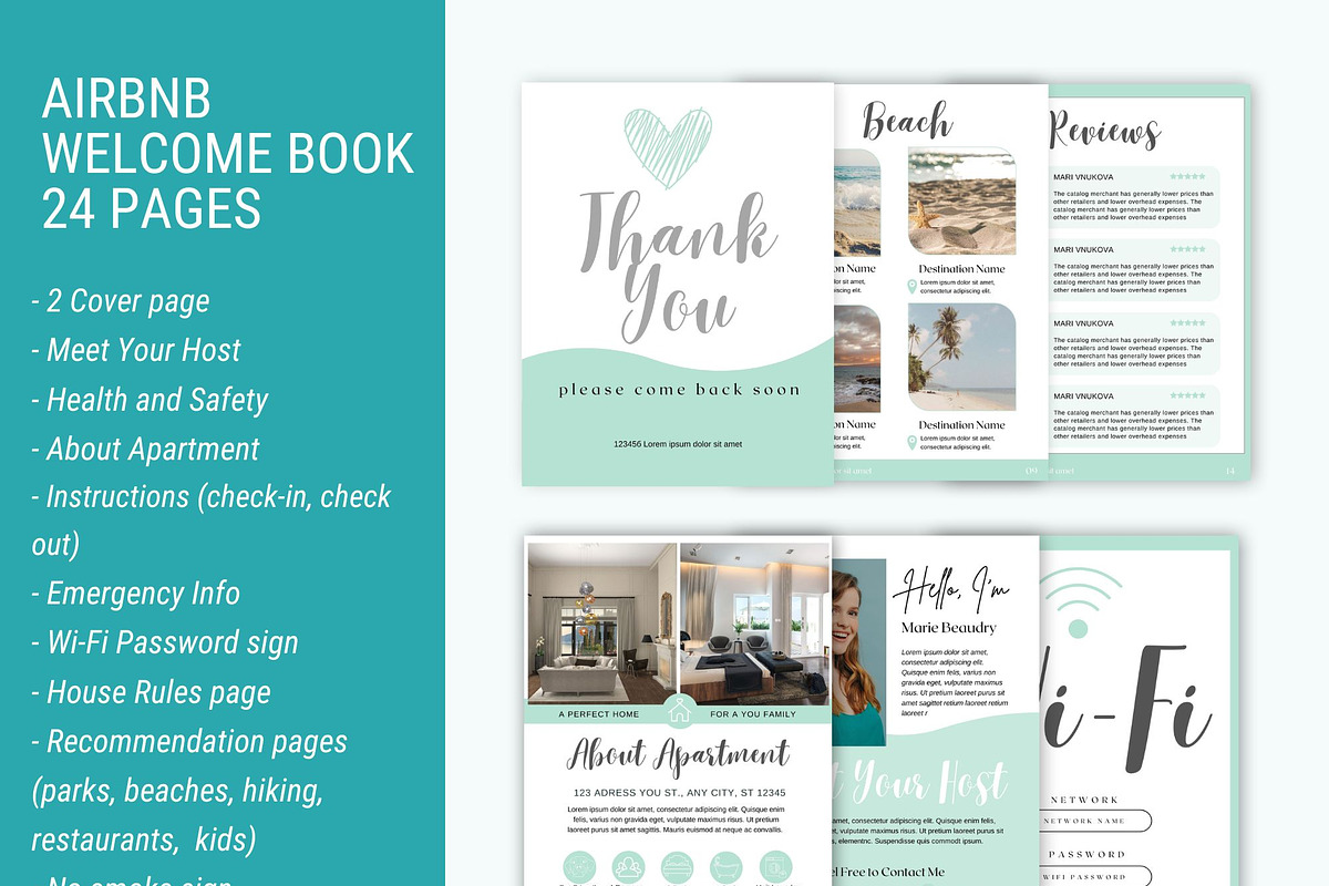 Ultimate airbnb host bundle, a Brochure Template by TimCanvaTemplate (Photo 2 of 11)