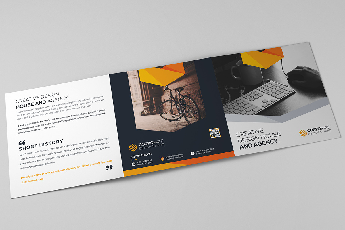 Creative Square Tri-Fold Brochure, a Brochure Template by GenerousArt