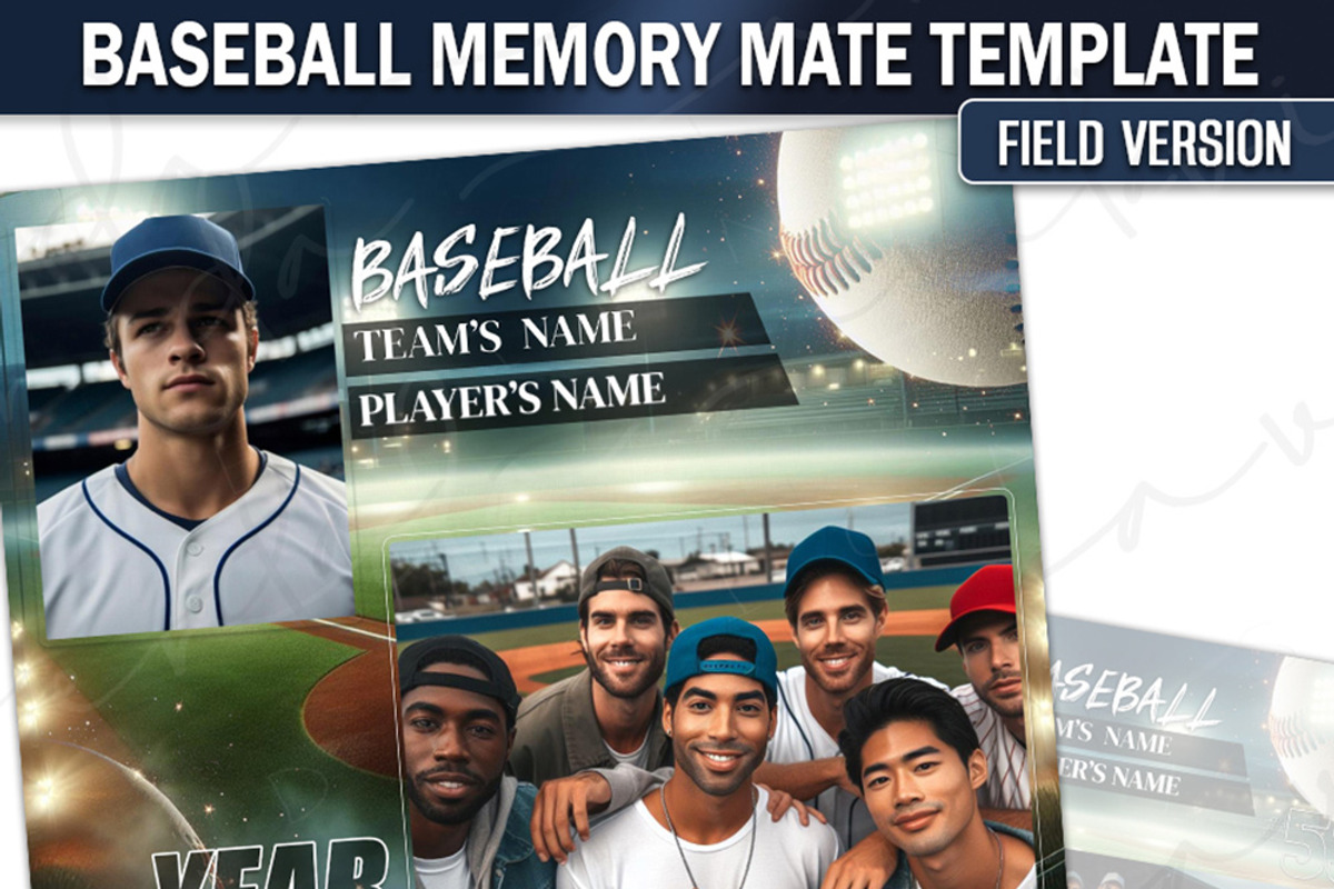 Memory Mate Template - Baseball, a Poster Template by Brenda Avila Designs (Photo 2 of 2)