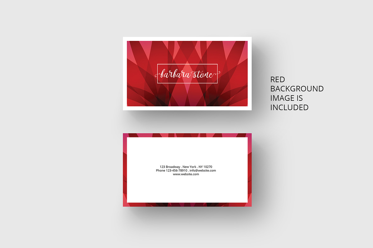 Red business card template, a Business Card Template by AgataCreate