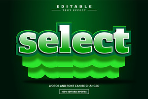 Green Bold Editable Text Effect