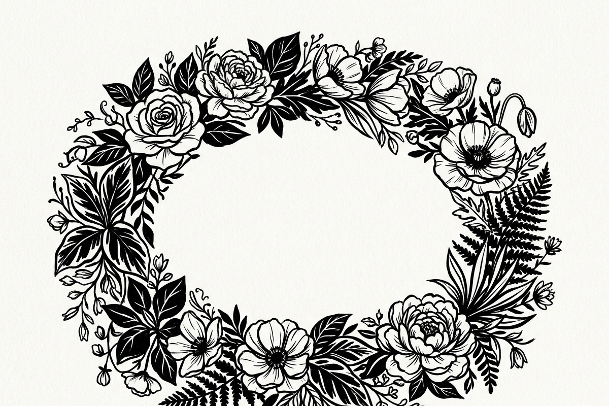 50 Elegant Floral Oval Mirror Frame, a Decorative Illustration by Amazin_art (Photo 20 of 40)
