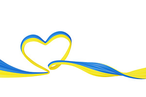 Ukraine Support Banner - Heart