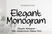 Elegant Monogram, a Handwritten Font by Wow Magic (Thumbnail 1 of 3)