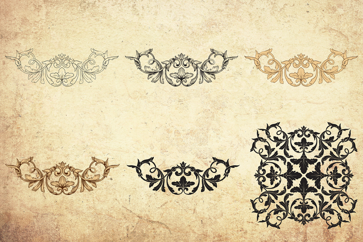 Vintage Ornaments in baroque style, a Decorative Illustration by Samira (Photo 5 of 6)