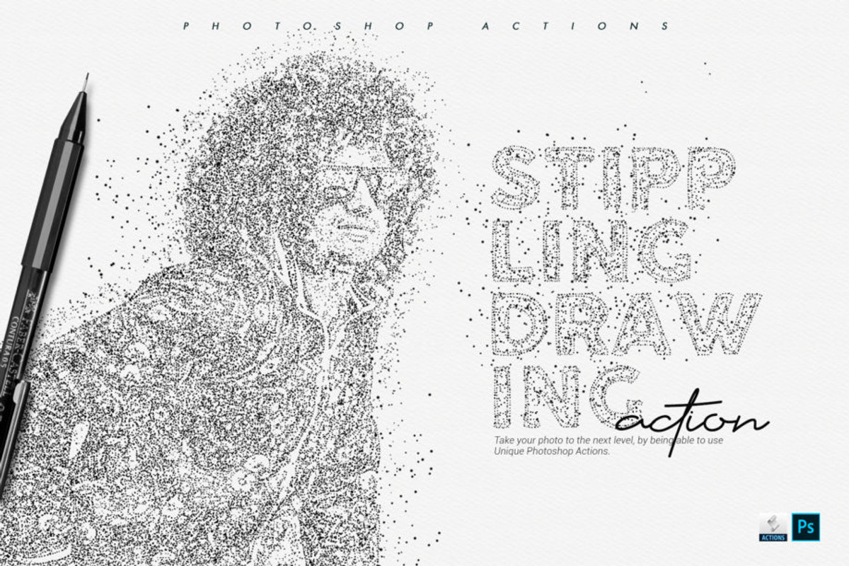 Stippling Photoshop Action, an Action Add-On by DuoFankaar (Photo 9 of 9)
