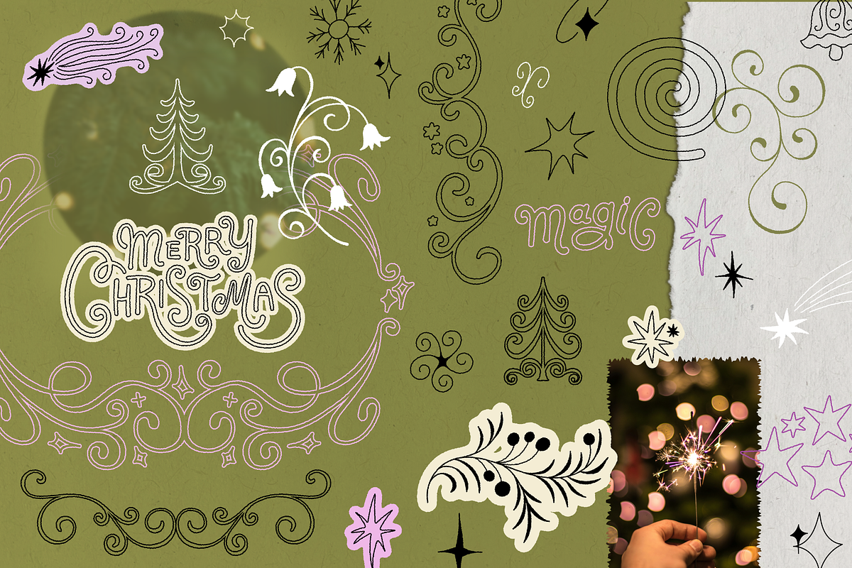 Vector Christmas Flourish Frames, an Object Graphic by venimo (Photo 8 of 13)