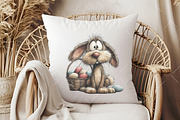 Whimsical Easter Bunny Clipart, an Illustration by OK Design (Thumbnail 5 of 6)