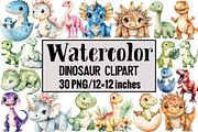 Dinosaur Clipart, an Illustration by Design Market (Thumbnail 1 of 3)