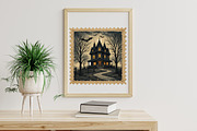 Halloween Postage Stamp Sublimation, an Illustration by Libby Wishes (Thumbnail 4 of 6)