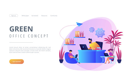 Biophilic design in workspace, a Technology Illustration by Visual Generation