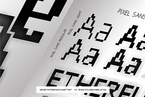 Pixel Sans Font Family MT, 1,3