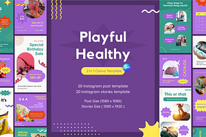Playful Healthy 2in1 Canva Template