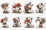 Whimsical Spring Clipart, an Illustration by Watercolor design (Thumbnail 2 of 6)