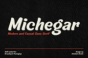 Michegar - Modern and Casual Sans, a Sans Serif Font by Kulokale (Thumbnail 1 of 9)