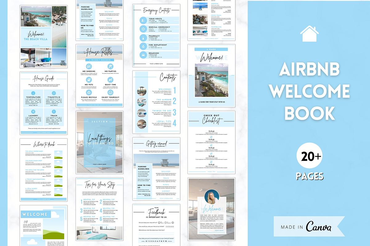 Airbnb Welcome Book Template - 20pgs, a Poster Template by Templatables (Photo 11 of 12)