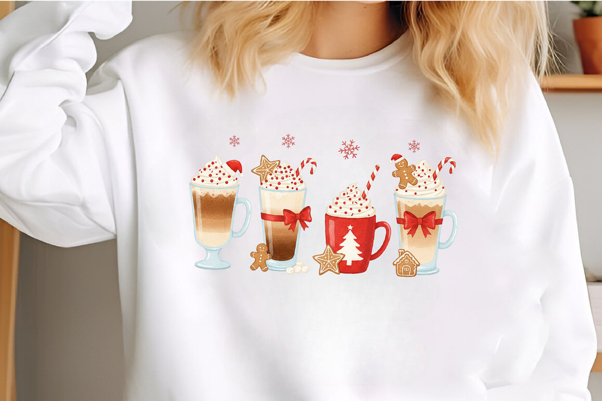 Christmas Bow Gingerbread Coffee Png, an Illustration by Craft Nest (Photo 2 of 6)