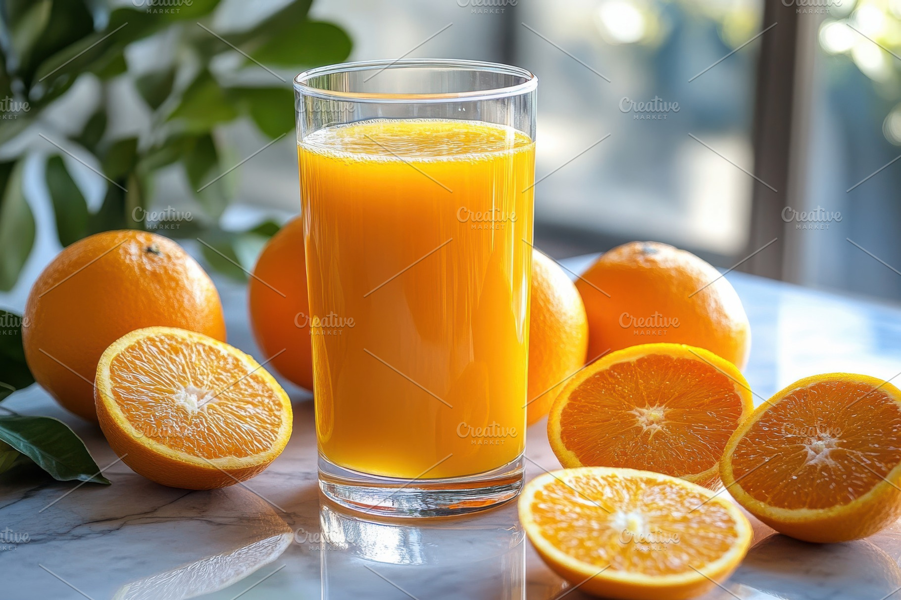 Fresh Orange Juice Glass and Oranges, a Food & Drink Photo by Pixeness Studio