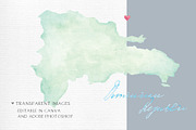 Watercolor Map of Dominican Republic, a Graphic by Beloved Paper (Thumbnail 4 of 6)