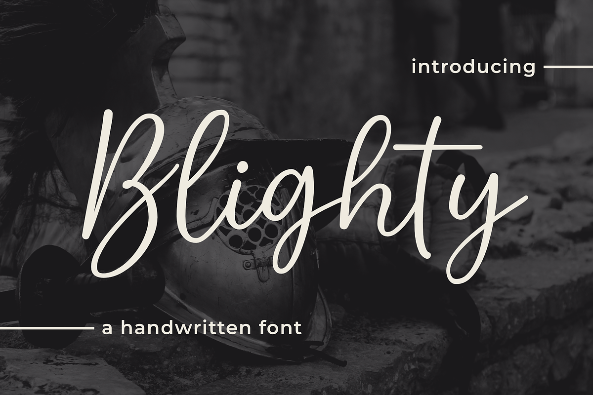 Blighty - a Handwritten Font, a Script Font by Ali Hamidi (Photo 1 of 9)