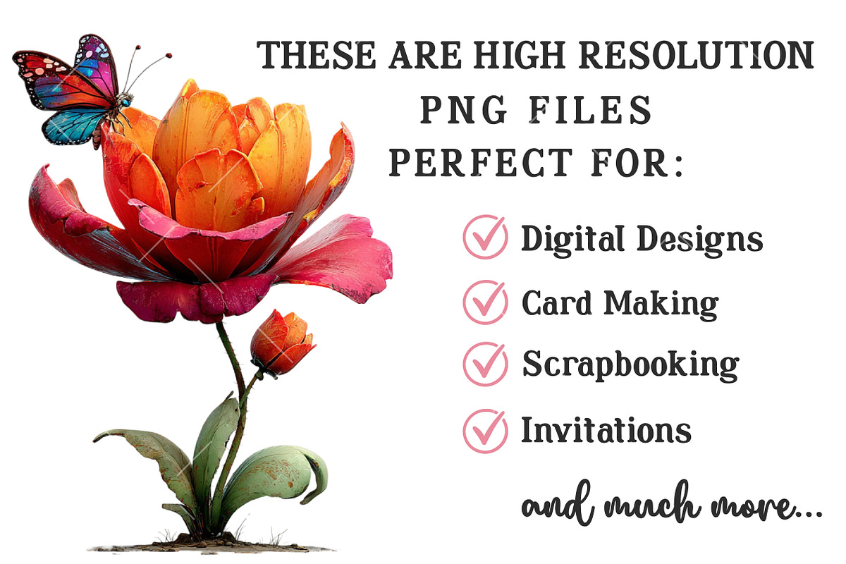 Whimsical Tulip Flower Clipart, an Illustration by OK Design (Photo 6 of 6)
