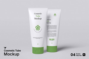Cosmetic Tube Mockup Bundle Set, a Packaging Mockup by Rielismee